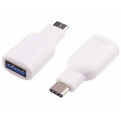 PremiumCord Adaptér USB-C male - USB3.0 A female, OTG, bílá