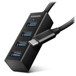 AXAGON MINI hub USB-C HUE-M1C USB 3.2 Gen1 4x USB-A kovové tělo 0,2m