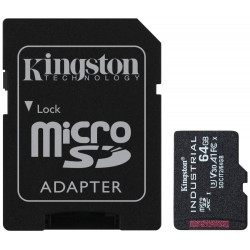 KINGSTON 64GB microSDXC Industrial Temp UHS-I U3 vč. adaptéru