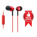 SONY MDR-EX110AP Sluchátka do uší s mikrofonem, rozsah 5 až 24000 Hz - Red