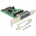 Delock PCI Express Karta  6 x externí + 1 x interní USB 3.0