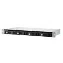 QNAP 4-bay 1U 12" short-depth rackmount 3.5" SATA HDD USB 3.0 type-C hardware RAID external enclosure. 1M USB 3.0 type-C to type-A
