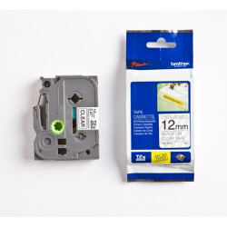 TZE-S131, průsvitná černá, 12mm