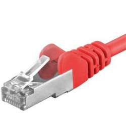 Premiumcord Patch kabel CAT6a S-FTP, RJ45-RJ45, AWG 26 7 0,25m červená
