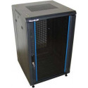 XtendLan 32U 600x800 stojanový, černý, skleněné dveře, perforovaná záda