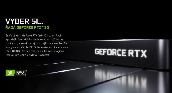 Grafické karty NVIDIA GeForce RTX řady 30 nyní za akční ceny