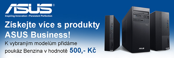 ASUS Business notebooky, PC a AIO s poukazkou 500 Kč na Benzinu
