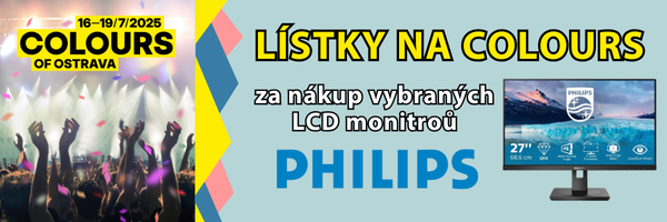 Získejte lístky na Colours of Ostrava za nákup vybraných LCD monitorů Philips.