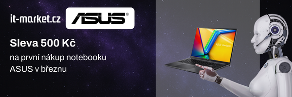 Sleva 500 Kč na první nákup notebooku ASUS v březnu